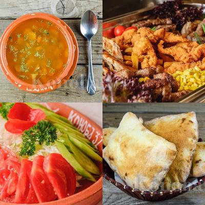 Komplet rucak Rostilj1kg+4supe+salata+lepinje